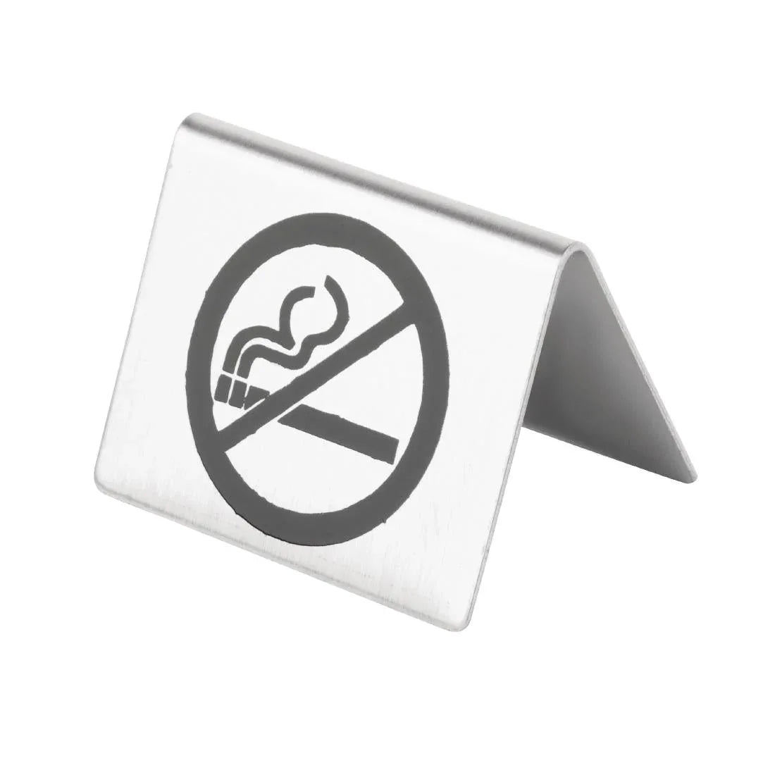 U044 Olympia Brushed Steel No Smoking Table Sign - JD Catering Equipment Solutions Ltd