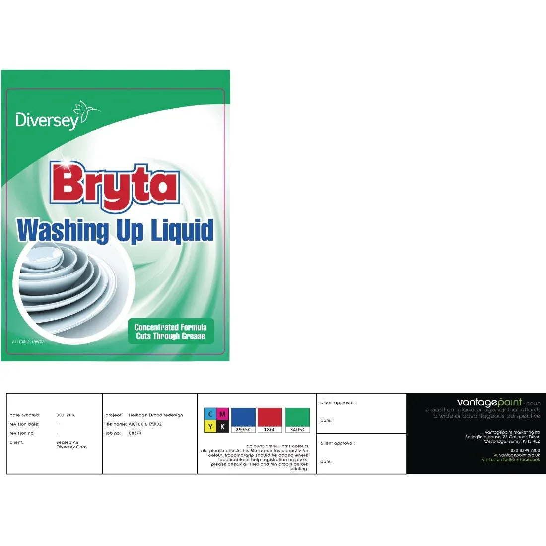 CD753 Bryta Washing Up Liquid Concentrate 5Ltr (2 Pack) - JD Catering Equipment Solutions Ltd