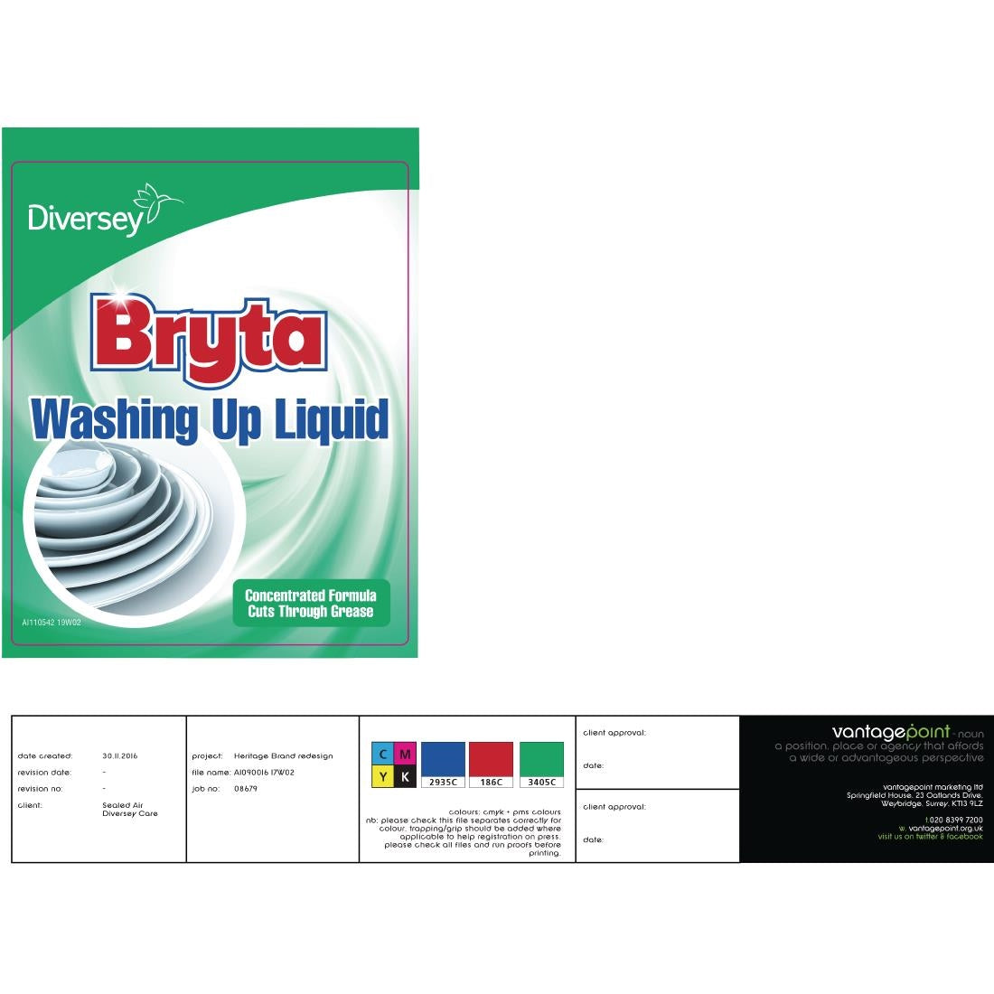 Bryta Washing Up Liquid Concentrate 5Ltr (2 Pack) JD Catering Equipment Solutions Ltd