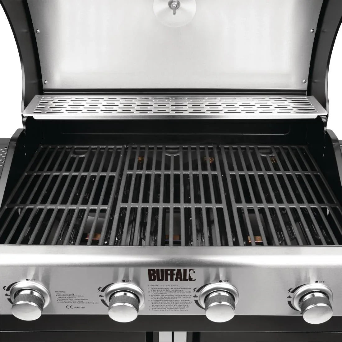 CF732 Buffalo 4 Burner Gas Barbecue with Hob CF732 - JD Catering Equipment Solutions Ltd