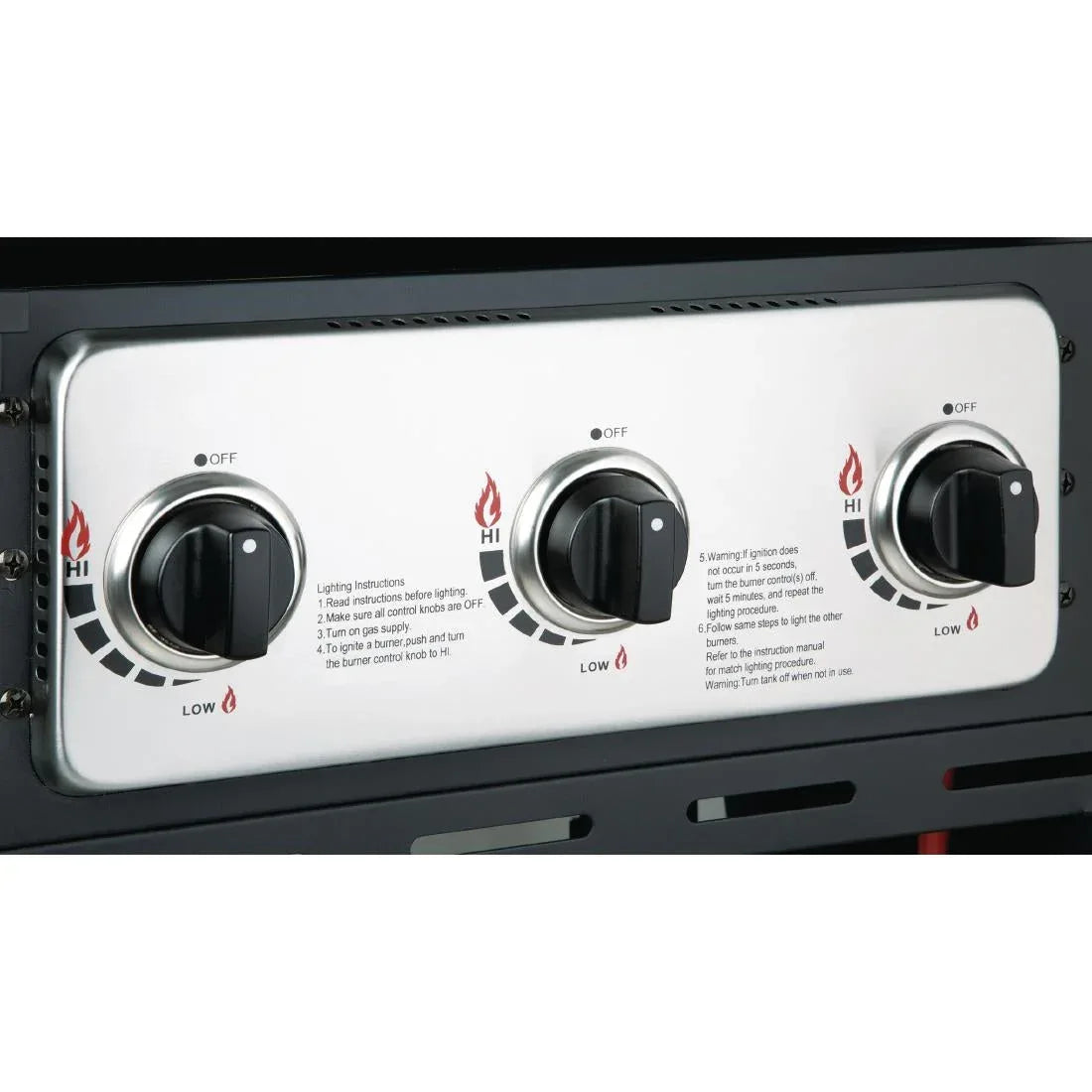 CP240 Buffalo 6 Burner Combi BBQ Grill and Griddle CP240 - JD Catering Equipment Solutions Ltd
