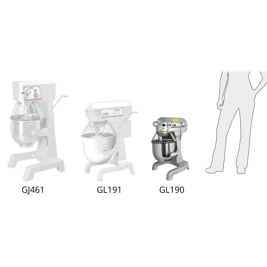 GL190 Buffalo 9Ltr Planetary Mixer - JD Catering Equipment Solutions Ltd