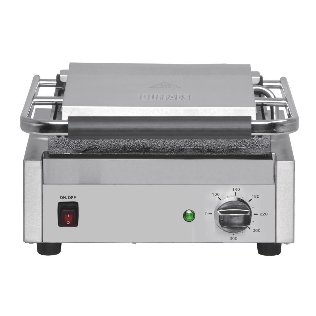 Buffalo Bistro Large Ribbed Contact Grill JD Catering Equipment Solutions Ltd