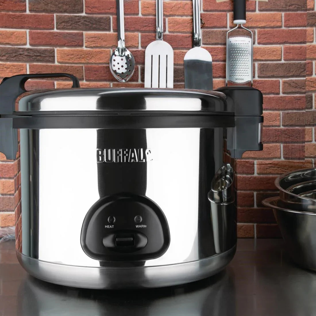 CK698 Buffalo Commercial Large Rice Cooker 9Ltr - JD Catering Equipment Solutions Ltd