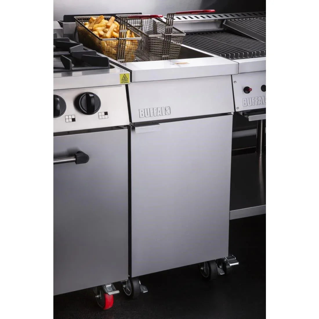 DC319-N Buffalo Single Tank Twin Basket Freestanding Gas Fryer DC319-N - JD Catering Equipment Solutions Ltd