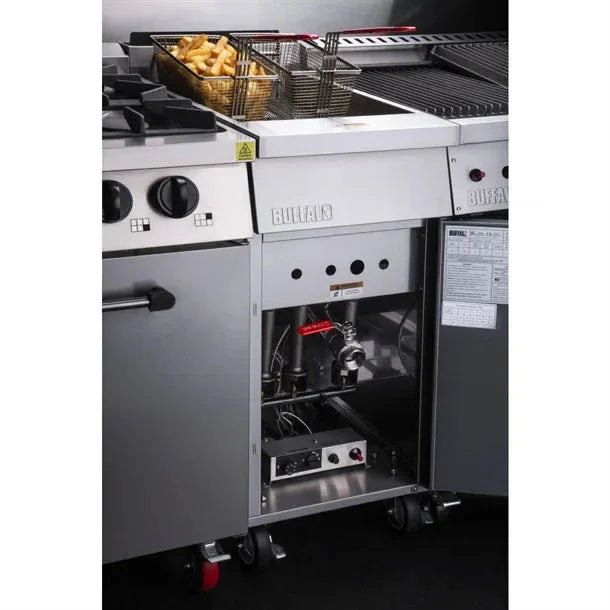 DC319-N Buffalo Single Tank Twin Basket Freestanding Gas Fryer DC319-N - JD Catering Equipment Solutions Ltd