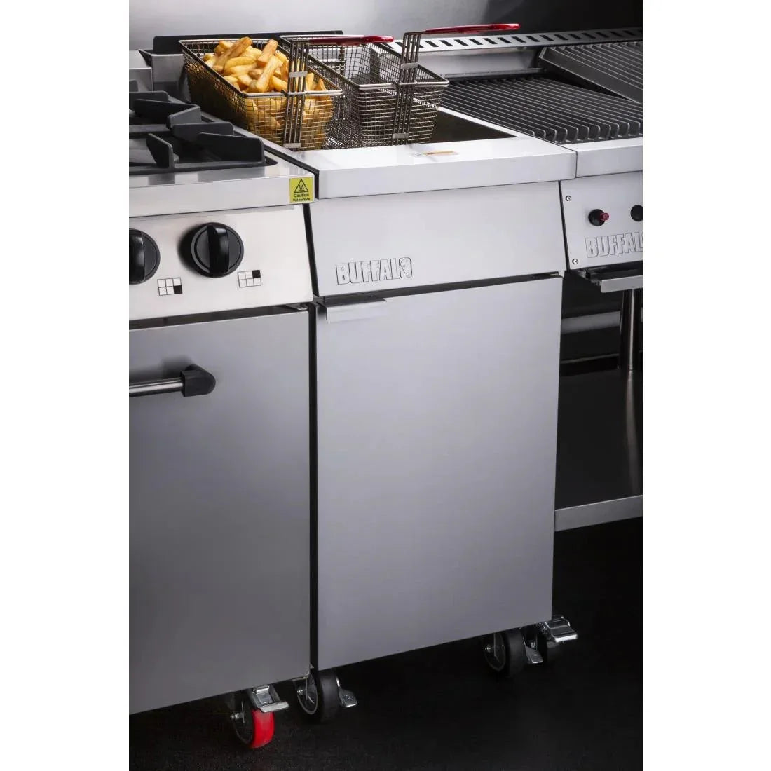 DC319-N Buffalo Single Tank Twin Basket Freestanding Gas Fryer DC319-N - JD Catering Equipment Solutions Ltd