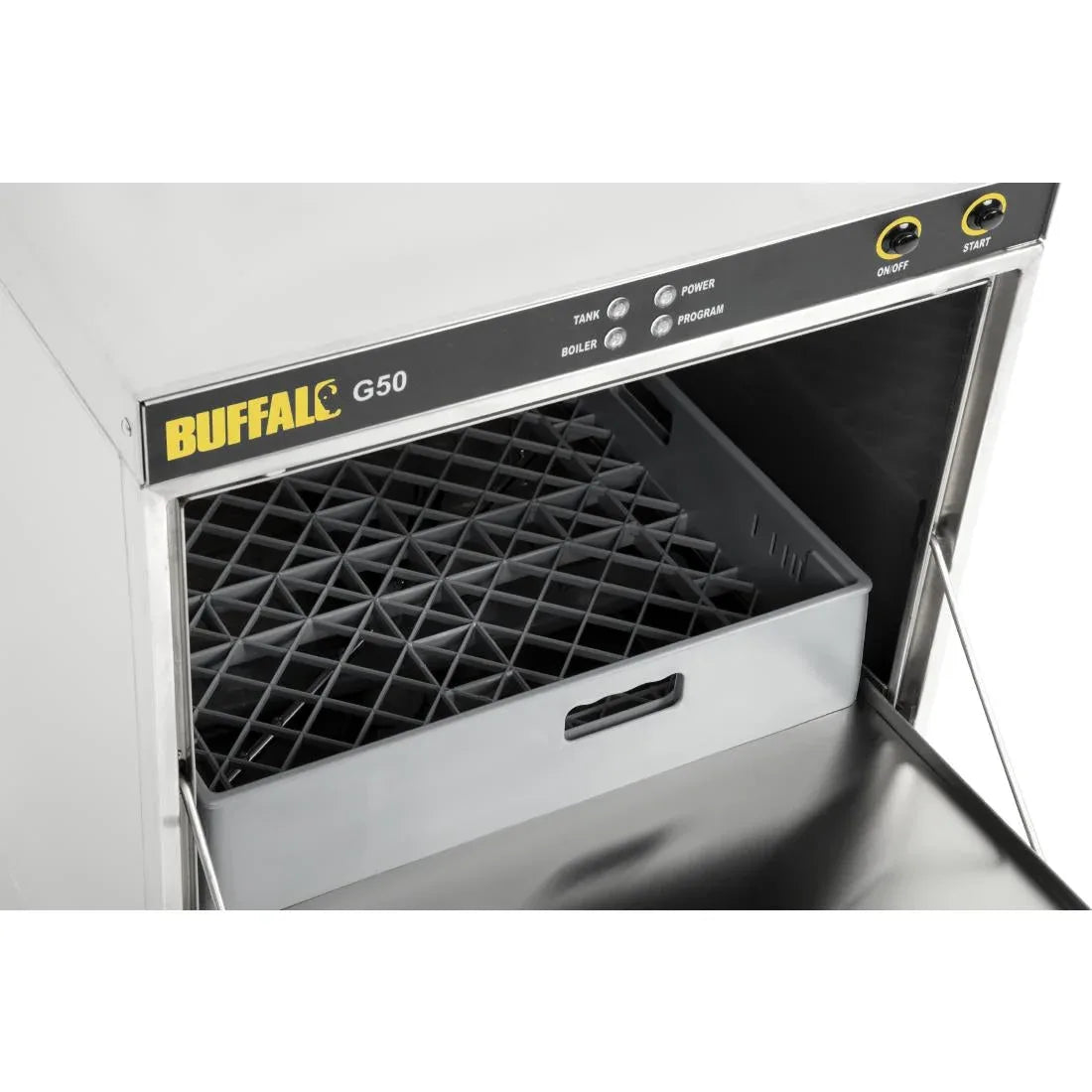 DW468 Buffalo Undercounter Glasswasher with Drain Pump 500x500mm Baskets DW468 - JD Catering Equipment Solutions Ltd