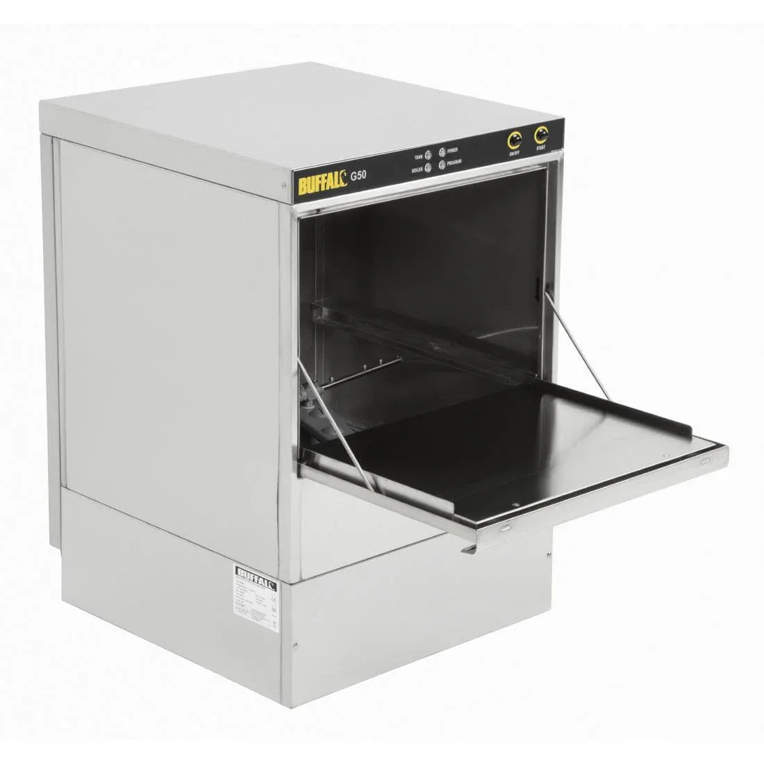 DW468 Buffalo Undercounter Glasswasher with Drain Pump 500x500mm Baskets DW468 - JD Catering Equipment Solutions Ltd