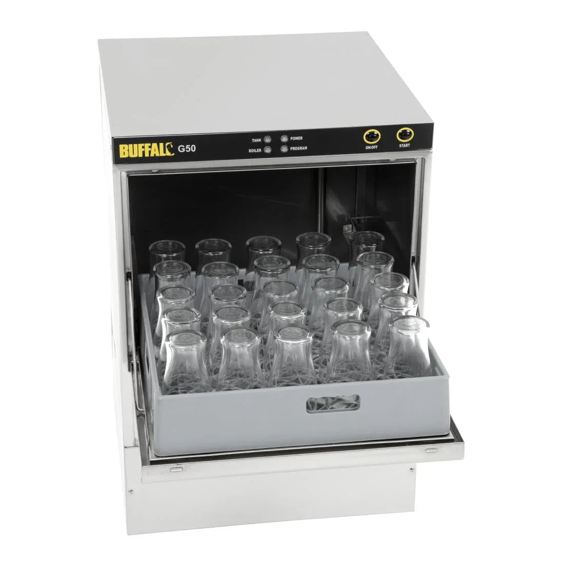 DW468 Buffalo Undercounter Glasswasher with Drain Pump 500x500mm Baskets DW468 - JD Catering Equipment Solutions Ltd