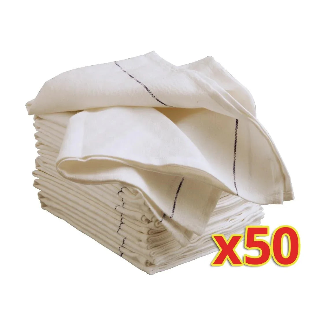 S114 Bulk Buy Cotton Waiting Cloths (Pack of 50) - JD Catering Equipment Solutions Ltd