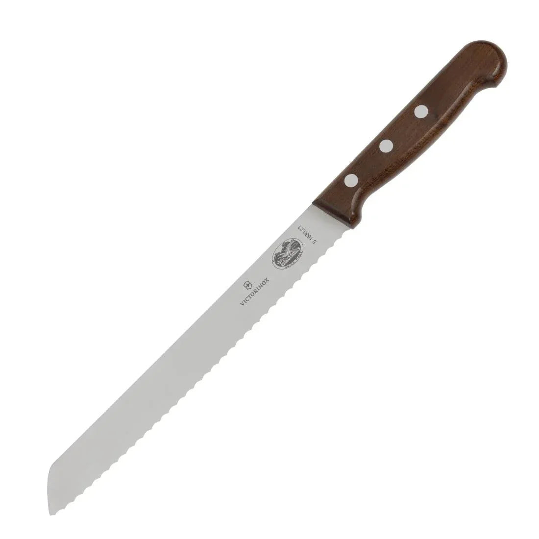 C648 Victorinox Wooden Handled Serrated Bread Knife 21.5cm - JD Catering Equipment Solutions Ltd