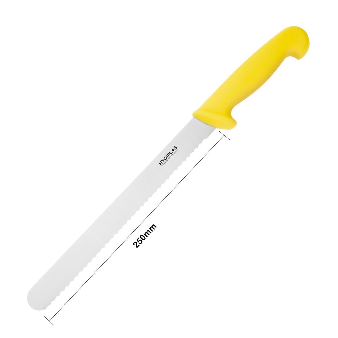 C810 Hygiplas Serrated Slicer Yellow 25.5cm JD Catering Equipment Solutions Ltd