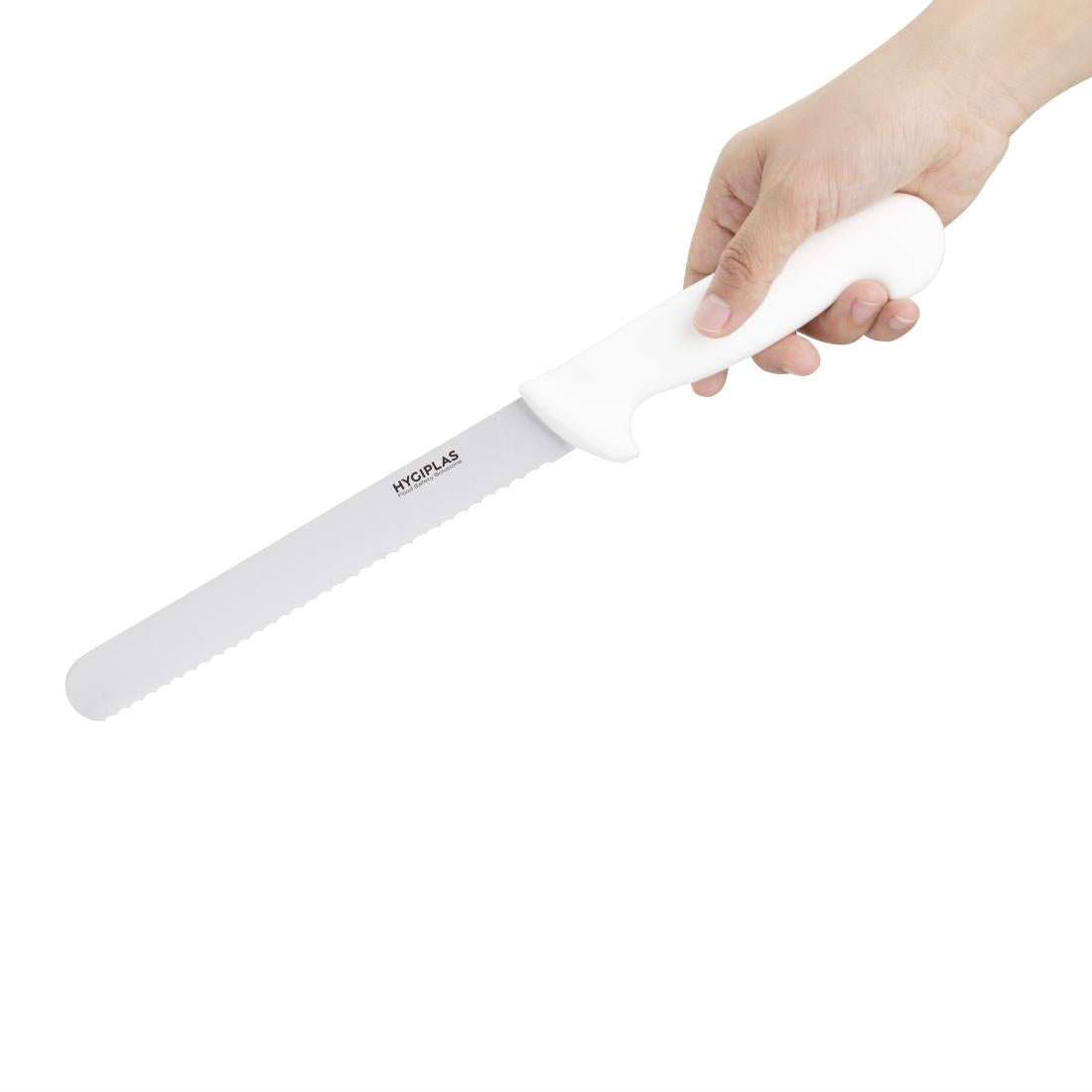 C882 Hygiplas Bread Knife White 20.5cm JD Catering Equipment Solutions Ltd