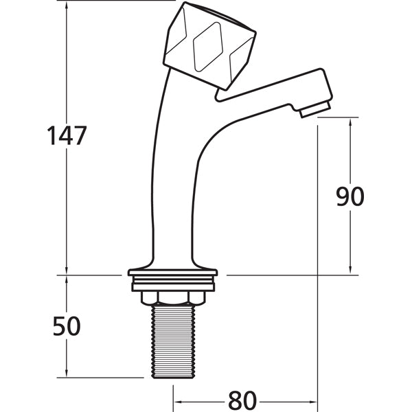 CATERTAP WRCT-500SD CaterTap 1/2-inch Dome head Sink taps JD Catering Equipment Solutions Ltd