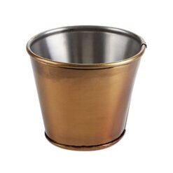 Pack Size 6 - Vintage Steel Sides Bucket Antique Brass 11cm - CB66555