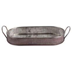 Pack Size 6 - Vintage Steel Combo/Serving Platter Antique Copper 35cm - CB66660