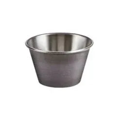 Pack Size 6 - Vintage Steel Sauce/Dip Pot Antique Silver 2.5oz/70ml - CB66665