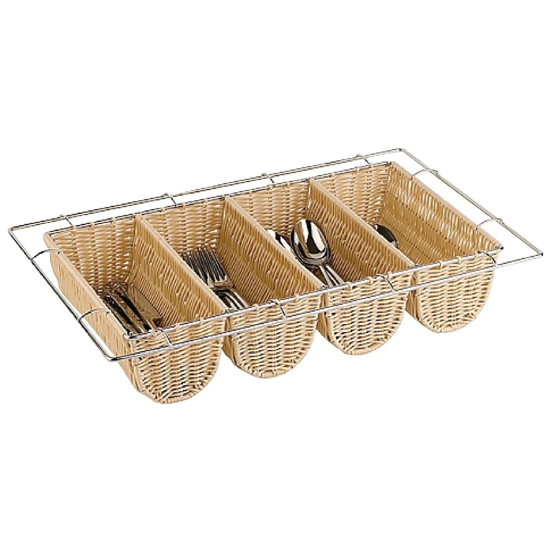 CB674 APS Rattan Cutlery Dispenser JD Catering Equipment Solutions Ltd