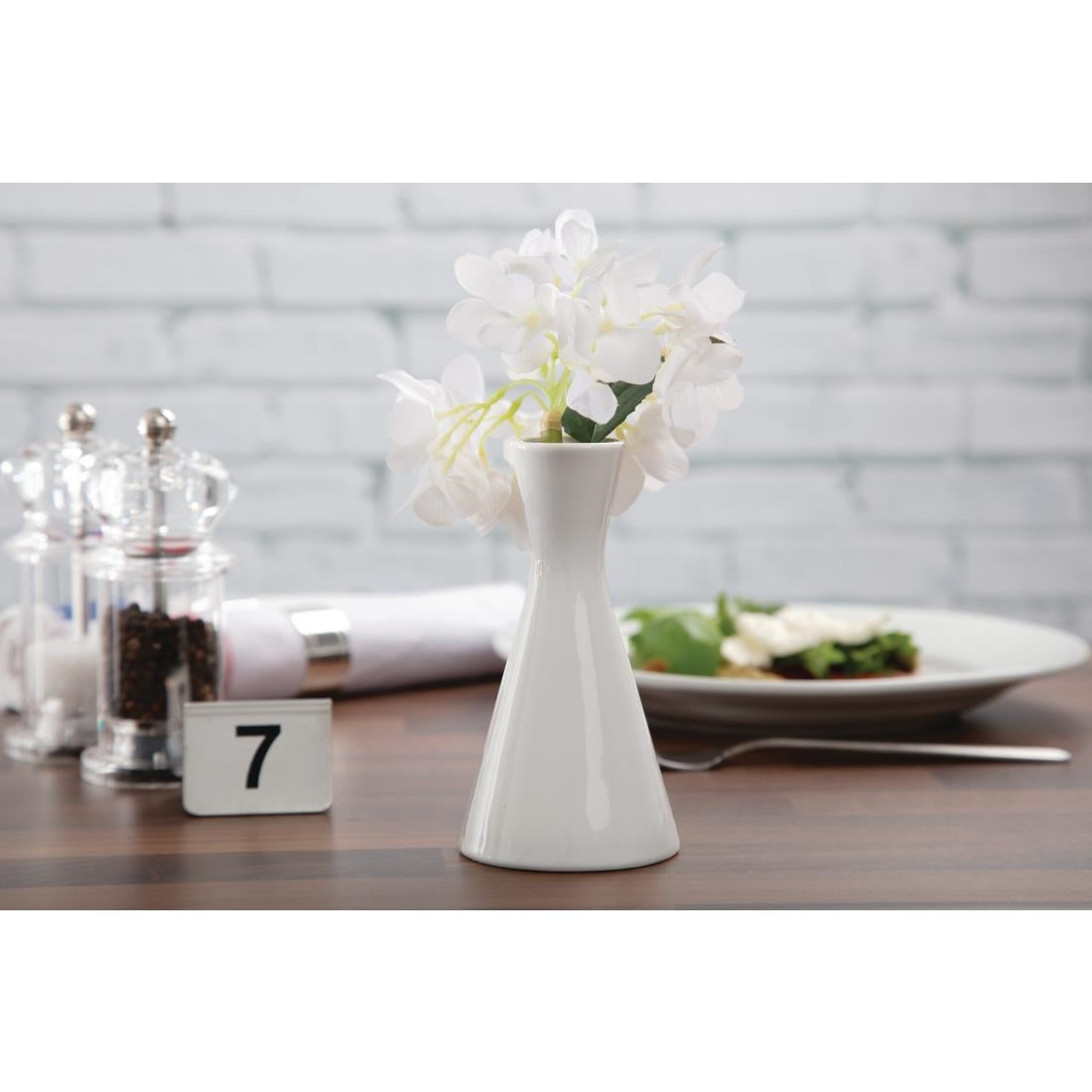 CB701 Olympia Whiteware Bud Vases 140mm (Pack of 6) JD Catering Equipment Solutions Ltd