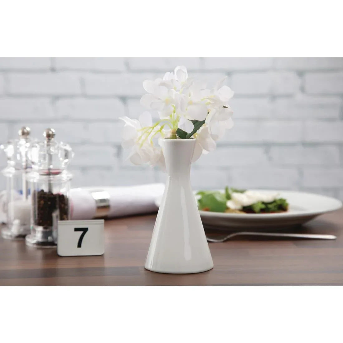 CB701 Olympia Whiteware Bud Vases 140mm (Pack of 6) - JD Catering Equipment Solutions Ltd