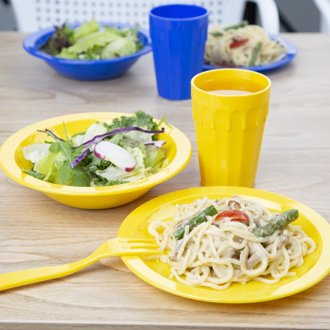 CB771 Olympia Kristallon Polycarbonate Bowls Yellow 172mm (Pack of 12) JD Catering Equipment Solutions Ltd