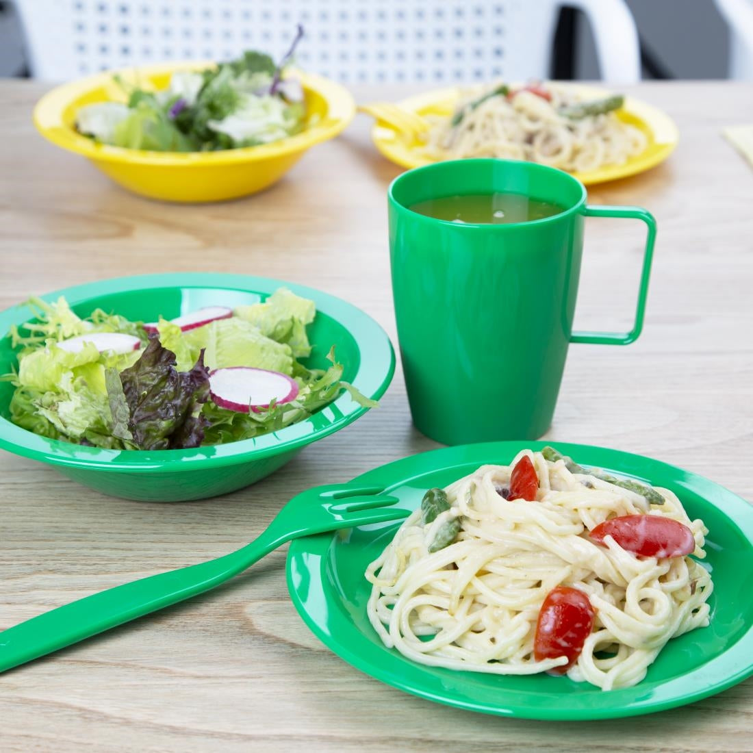 CB772 Olympia Kristallon Polycarbonate Bowls Green 172mm (Pack of 12) JD Catering Equipment Solutions Ltd