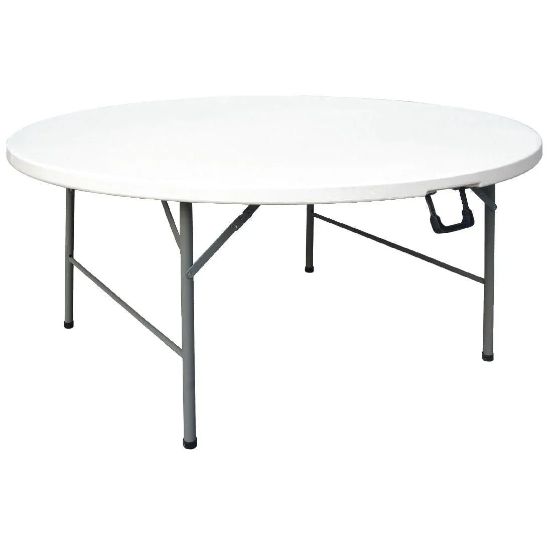 CC506 Bolero Round Centre Folding Table White 5ft (Single) - JD Catering Equipment Solutions Ltd