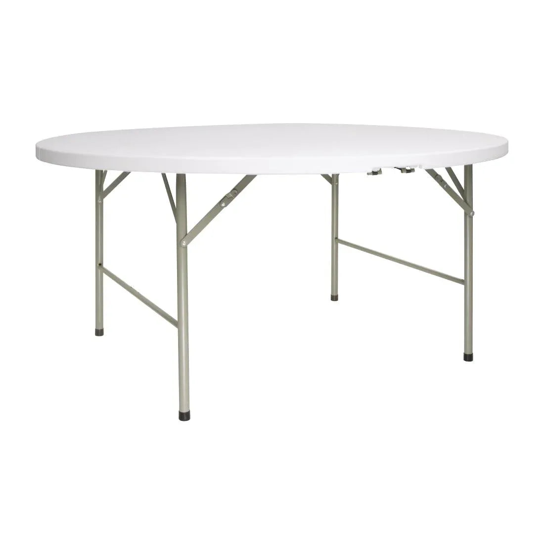 CC506 Bolero Round Centre Folding Table White 5ft (Single) - JD Catering Equipment Solutions Ltd