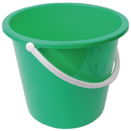 CD806 Jantex Round Plastic Bucket Green 10Ltr JD Catering Equipment Solutions Ltd