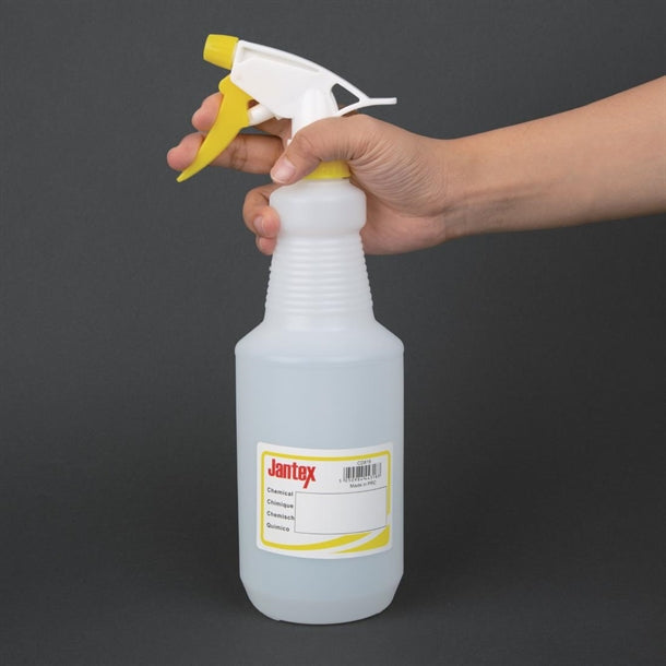 CD816 Jantex Colour-Coded Trigger Spray Bottle Yellow 750ml JD Catering Equipment Solutions Ltd