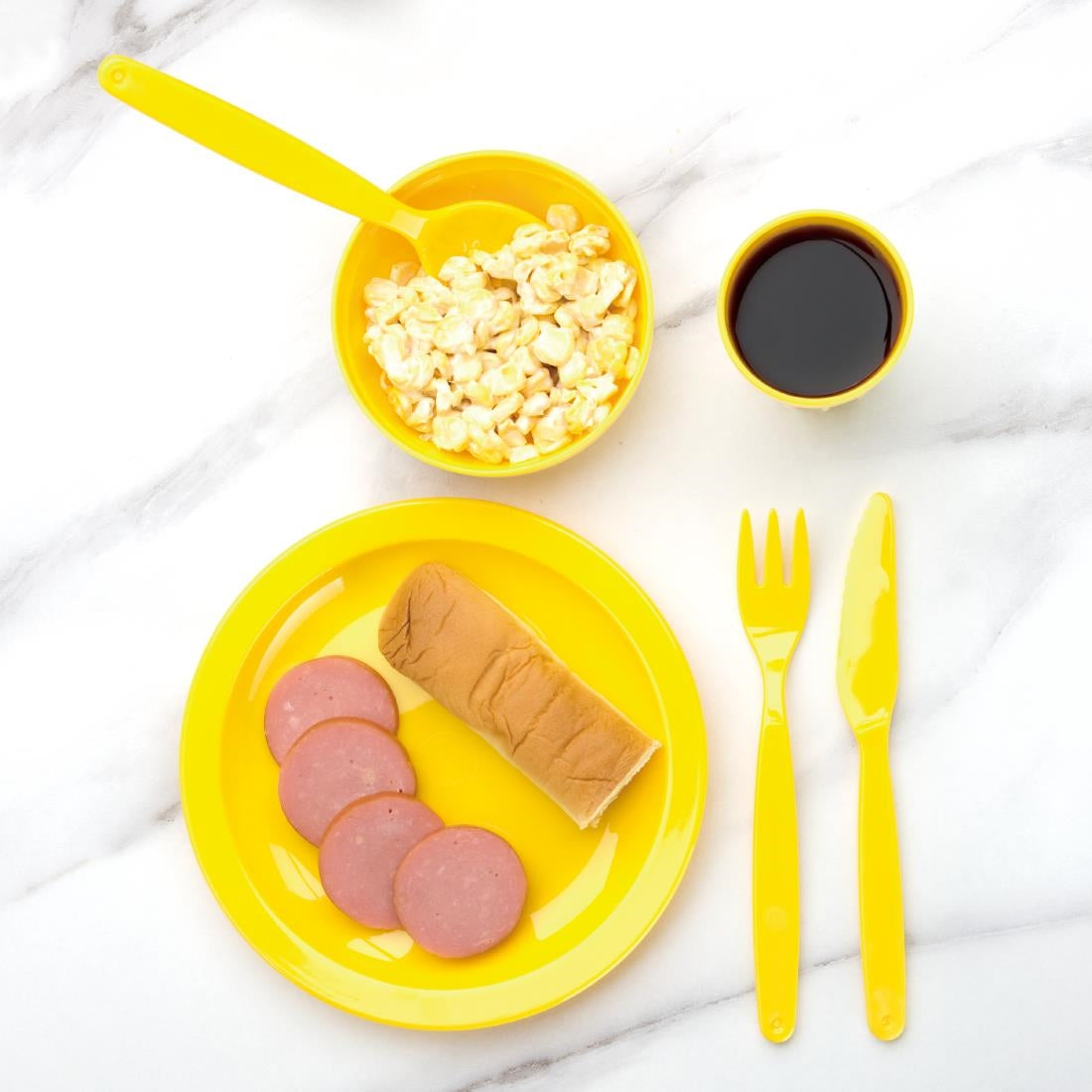 CE274 Olympia Kristallon Polycarbonate Bowls Yellow 102mm (Pack of 12) JD Catering Equipment Solutions Ltd