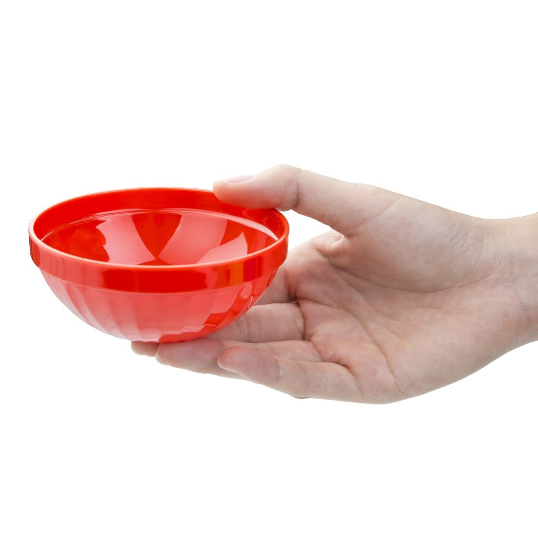 CE277 Olympia Kristallon Polycarbonate Bowls Red 102mm (Pack of 12) JD Catering Equipment Solutions Ltd