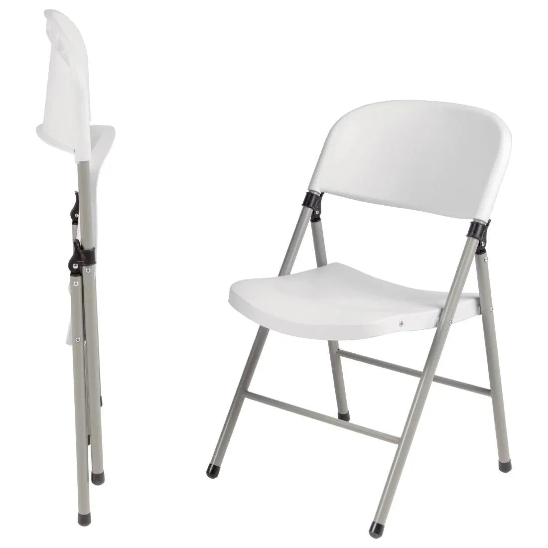 CE692 Bolero Foldaway Utility Chairs White (Pack of 2) - JD Catering Equipment Solutions Ltd