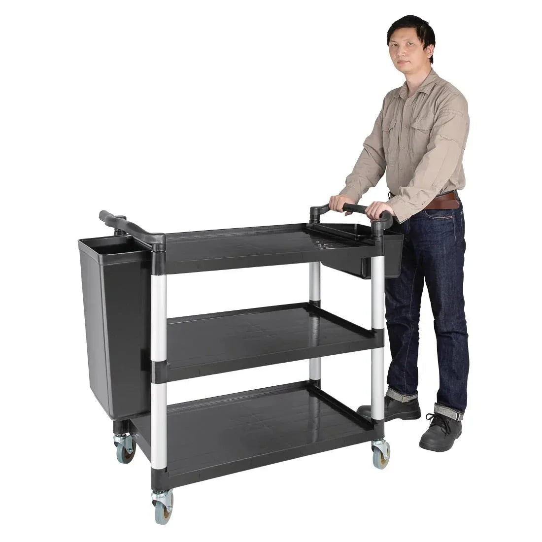 CF102 Vogue Polypropylene Mobile Trolley Large - JD Catering Equipment Solutions Ltd
