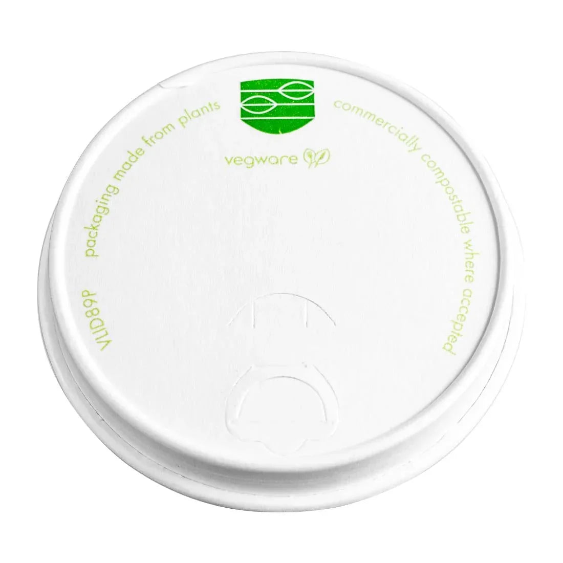 CF887 Vegware Compostable 89-Series Paper Hot Cup Lid (Pack of 1000) - JD Catering Equipment Solutions Ltd