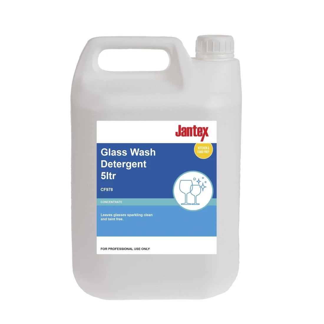 CF978 Jantex Glasswasher Detergent Concentrate 5Ltr (Single Pack) JD Catering Equipment Solutions Ltd