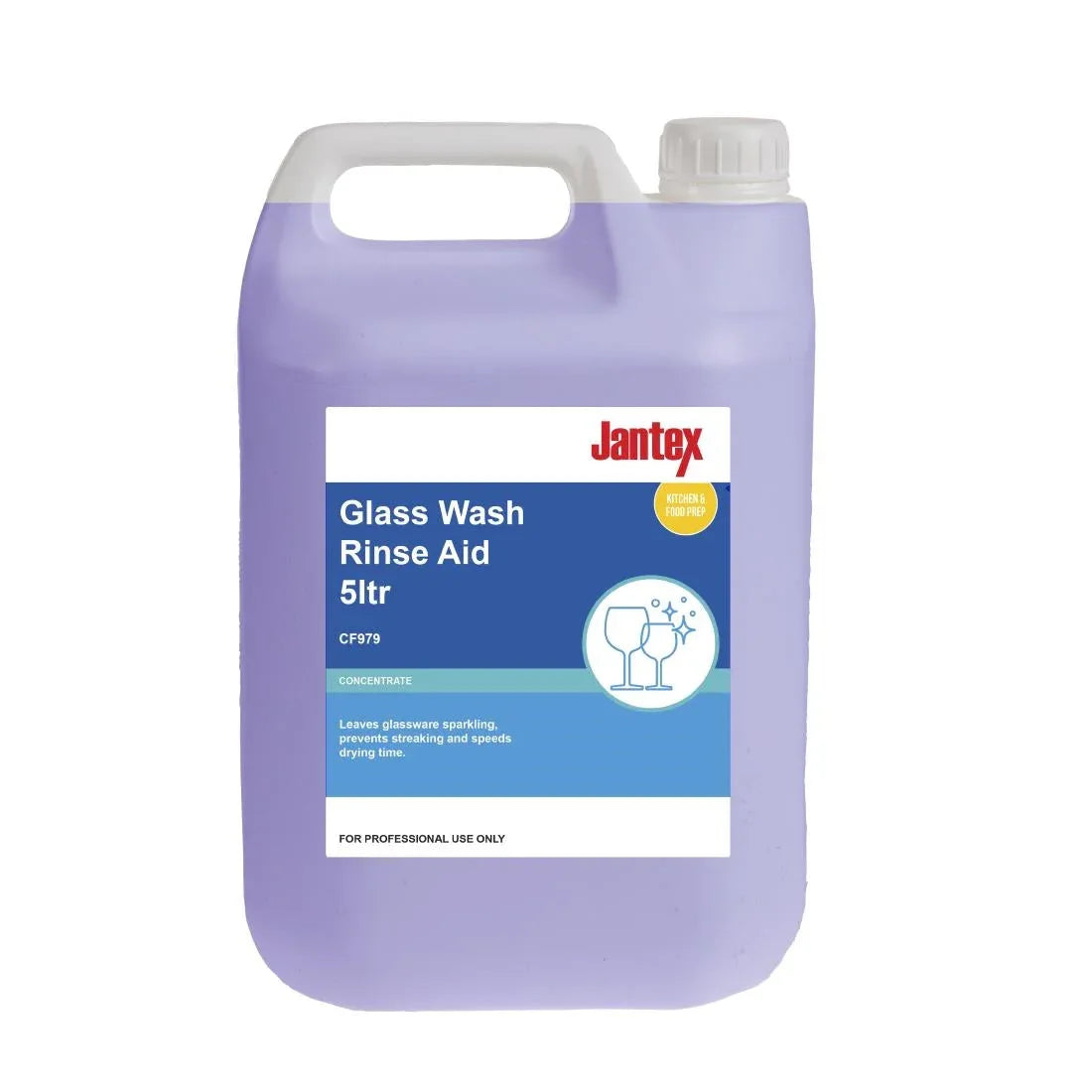 CF979 Jantex Glasswasher Rinse Aid Concentrate 5Ltr - JD Catering Equipment Solutions Ltd