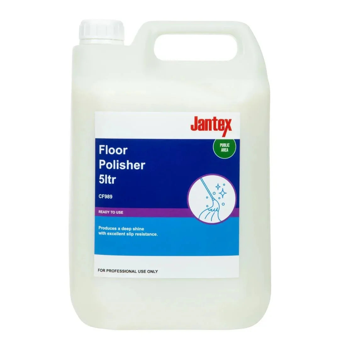CF989 Jantex Floor Polish Ready To Use 5Ltr - JD Catering Equipment Solutions Ltd