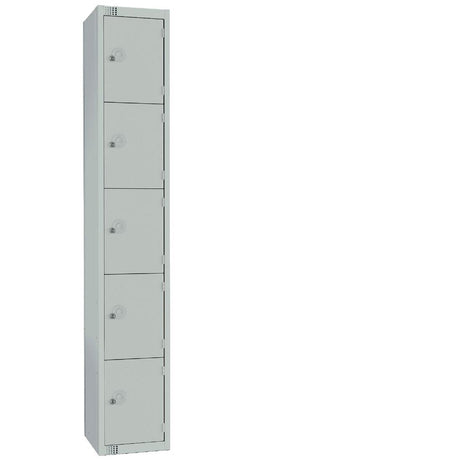 CG610-CLS Elite Five Door Manual Combination Locker Locker Grey with Sloping Top JD Catering Equipment Solutions Ltd