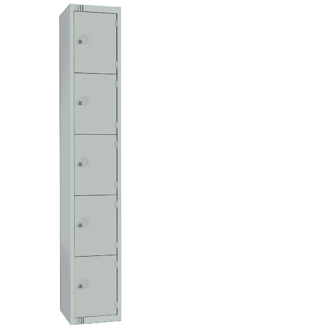 CG615-CS Elite Five Door Camlock Locker with Sloping Top Grey JD Catering Equipment Solutions Ltd