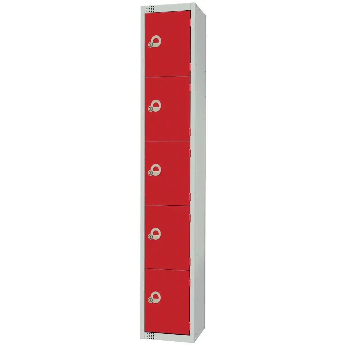 CG618-P Elite Five Door Padlock Locker Red JD Catering Equipment Solutions Ltd