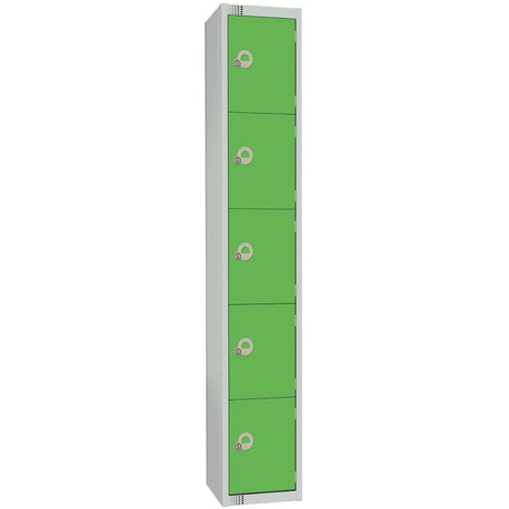 CG619-CN Elite Five Door Coin Return Locker Green JD Catering Equipment Solutions Ltd