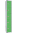 CG619-CNS Elite Five Door Coin Return Locker with Sloping Top Green JD Catering Equipment Solutions Ltd