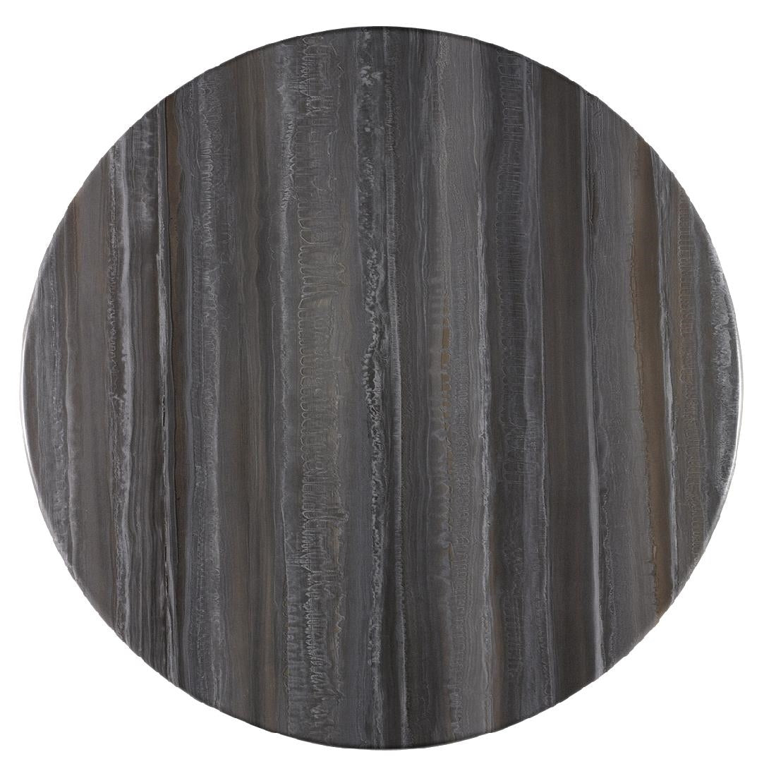 CG819 Werzalit Pre-drilled Round Table Top Tempera Silver 800mm JD Catering Equipment Solutions Ltd