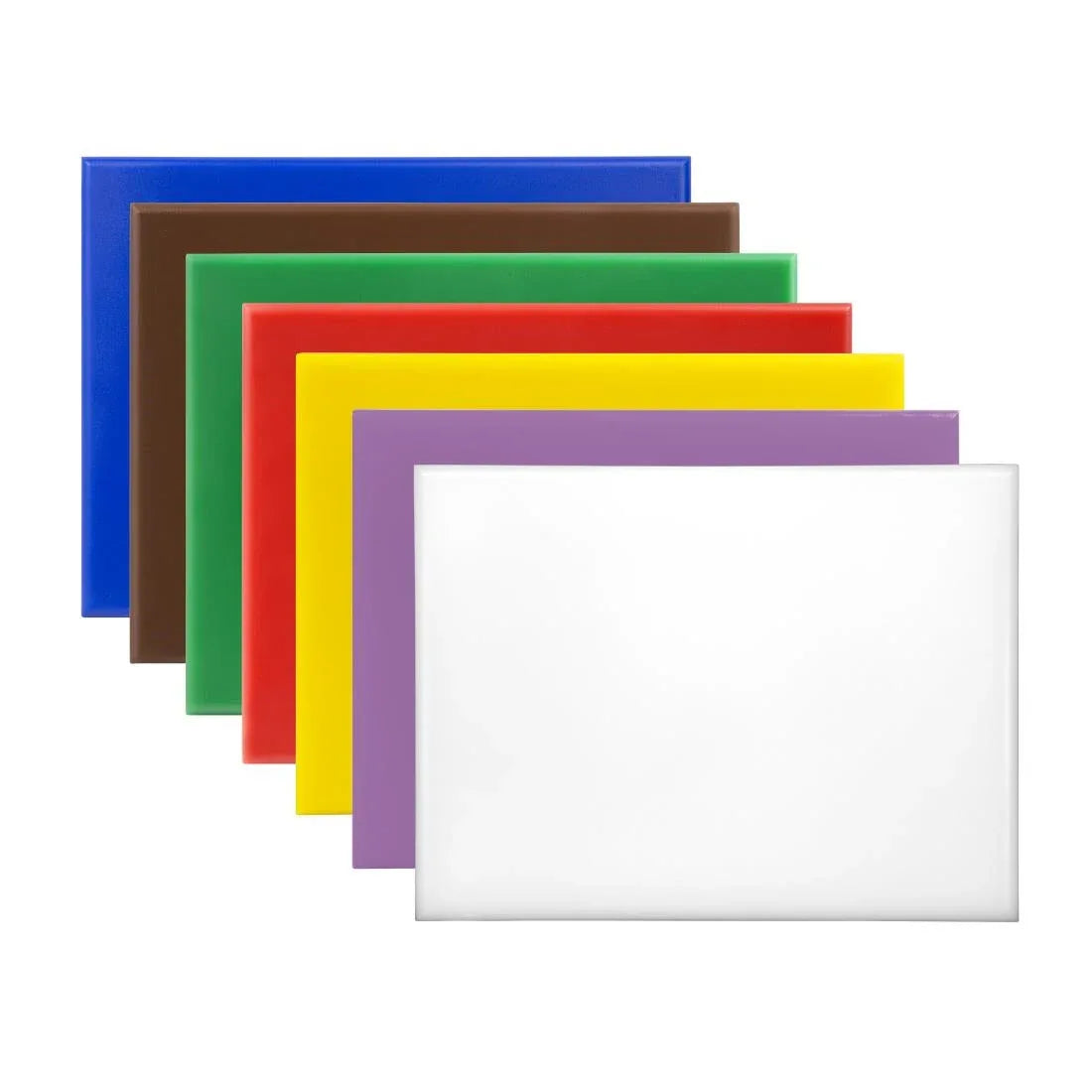 CH050 Hygiplas High Density Chopping Board Set Small (Set of 7 - 12mm High) - JD Catering Equipment Solutions Ltd