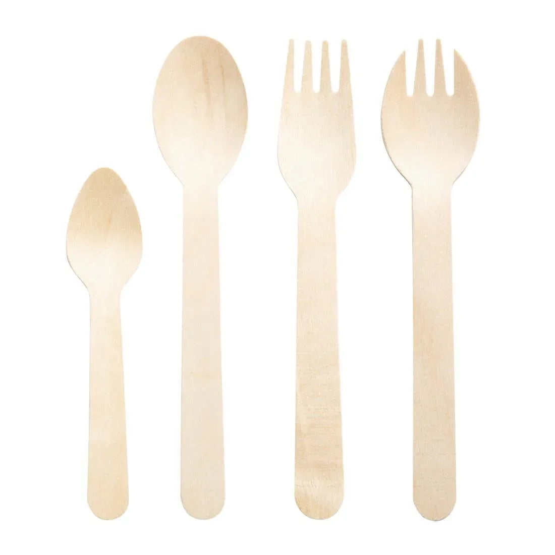 CH086 Fiesta Compostable Individually Wrapped Wooden Sporks (Pack of 500) - JD Catering Equipment Solutions Ltd