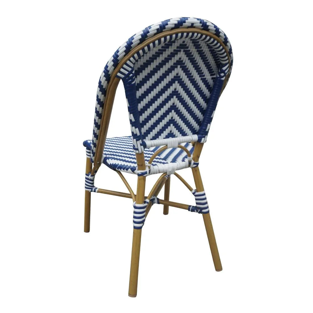 CH110 Bolero Parisian Style Rattan Side Chair Blue (Pack of 2) - JD Catering Equipment Solutions Ltd
