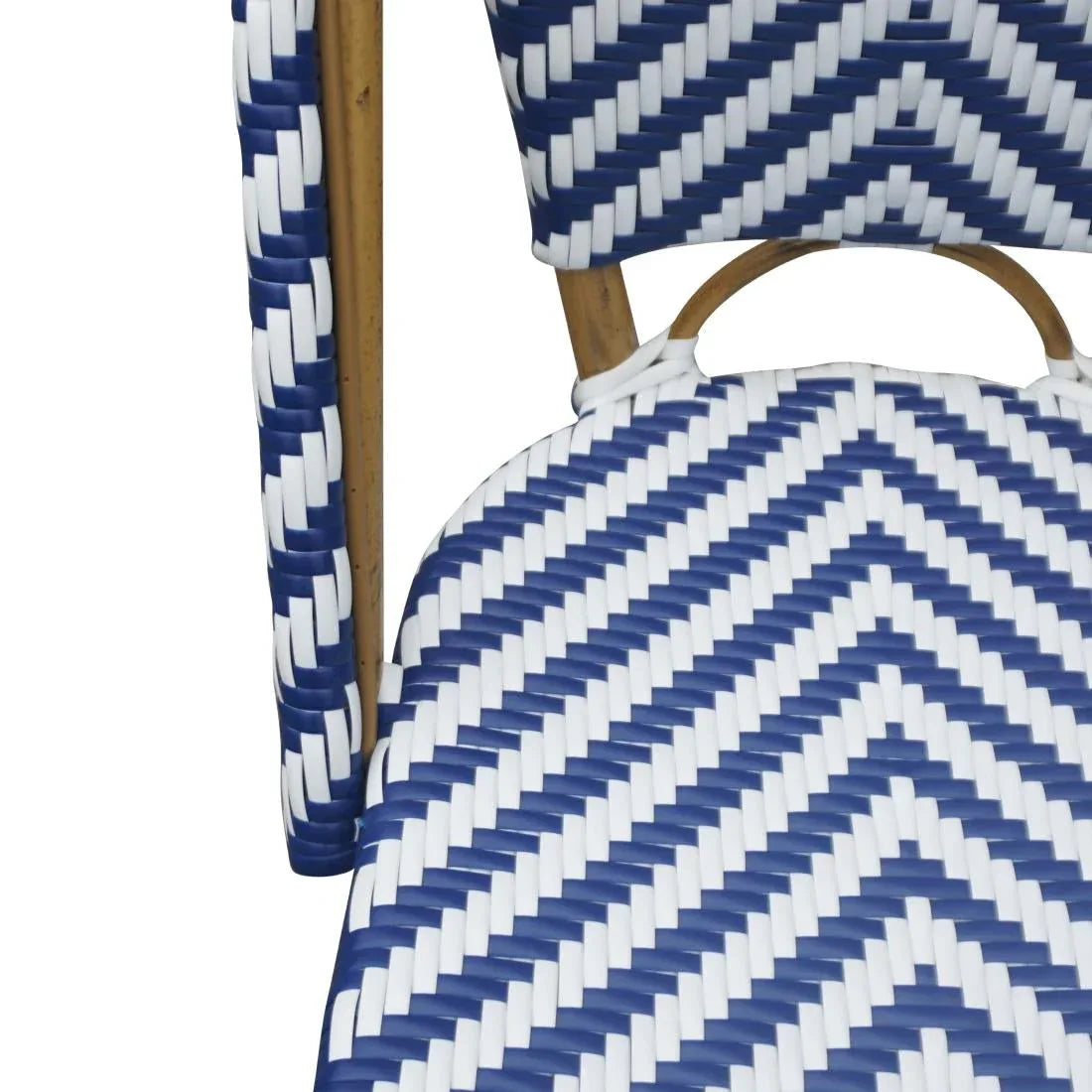 CH110 Bolero Parisian Style Rattan Side Chair Blue (Pack of 2) - JD Catering Equipment Solutions Ltd