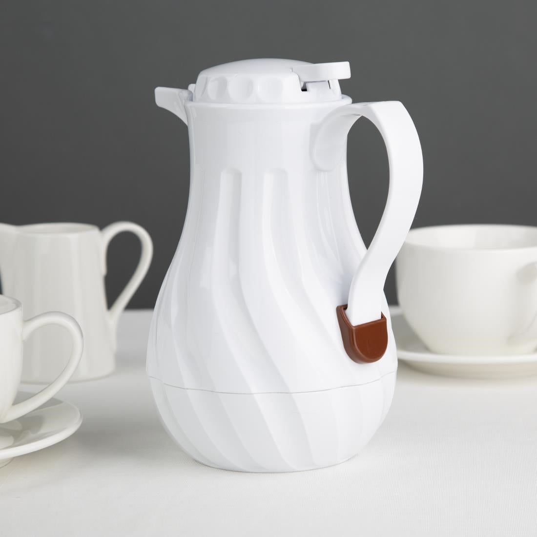 CH118 Olympia Insulated Swirl Jug White 0.5Ltr JD Catering Equipment Solutions Ltd
